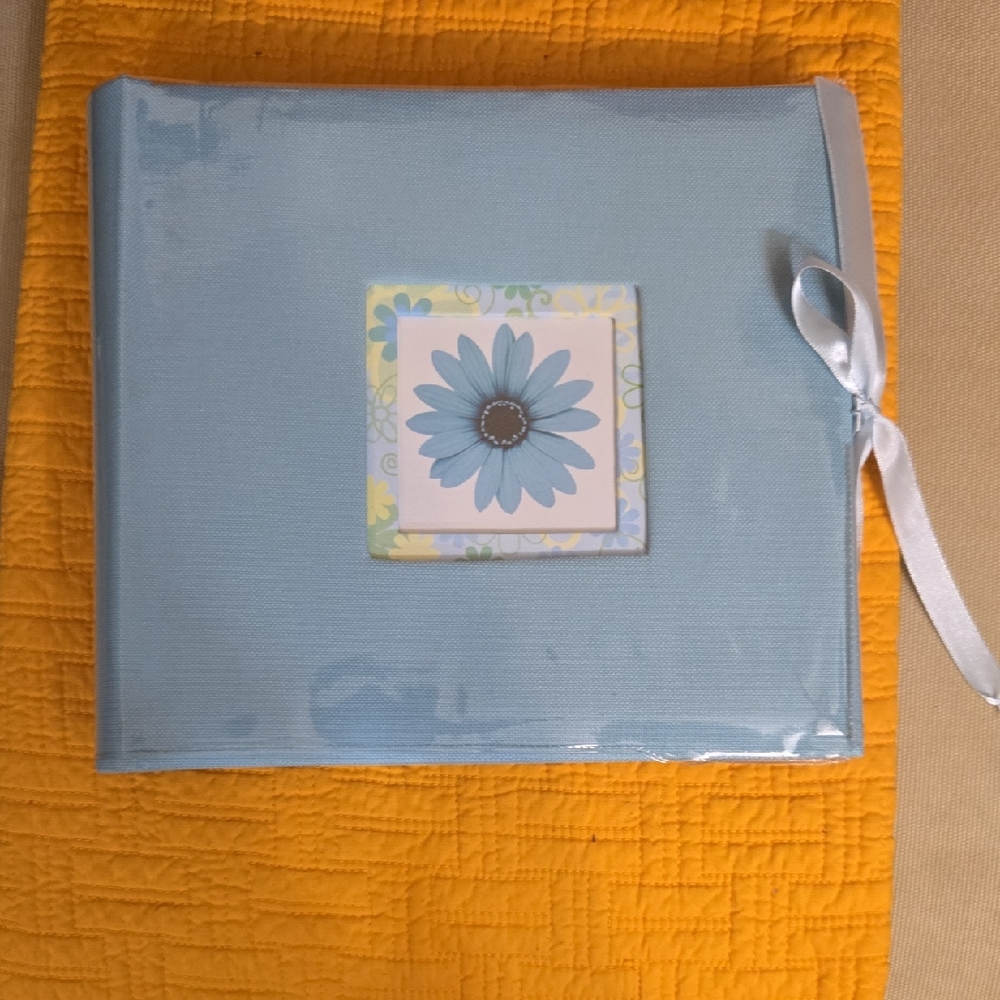 Lovely Day Blue Picture Frame with Floral Accent